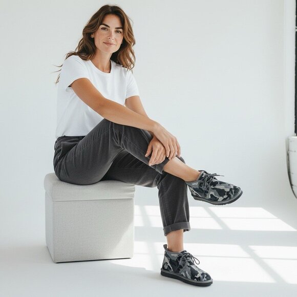 Alpine Design camo suede men6/ womens 8 waterproof hiking boots nwt - Picture 11 of 12